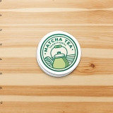 3 Inch Round Stickers This sticker shows a Matcha tea kettle as a round sticker.