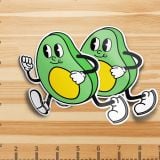 3 X 5 Die Cut Stickers- Avocados running